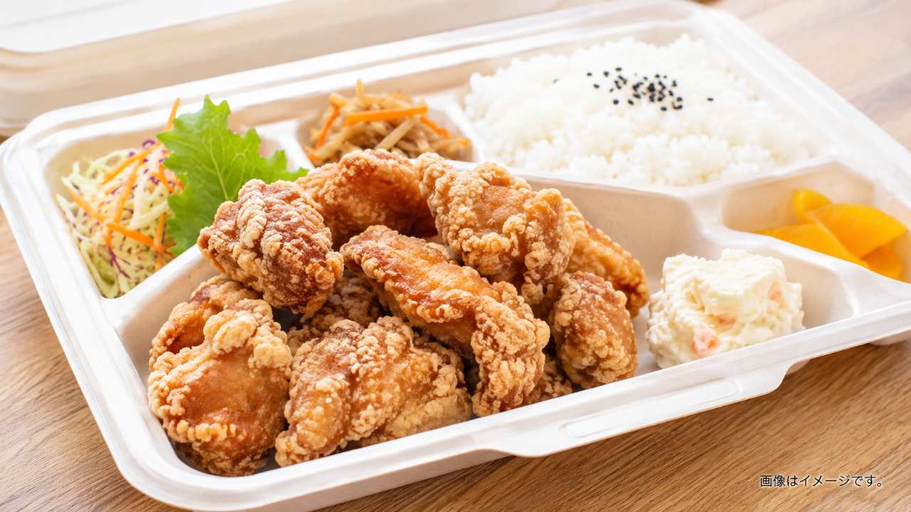大盛り唐揚げ弁当写真