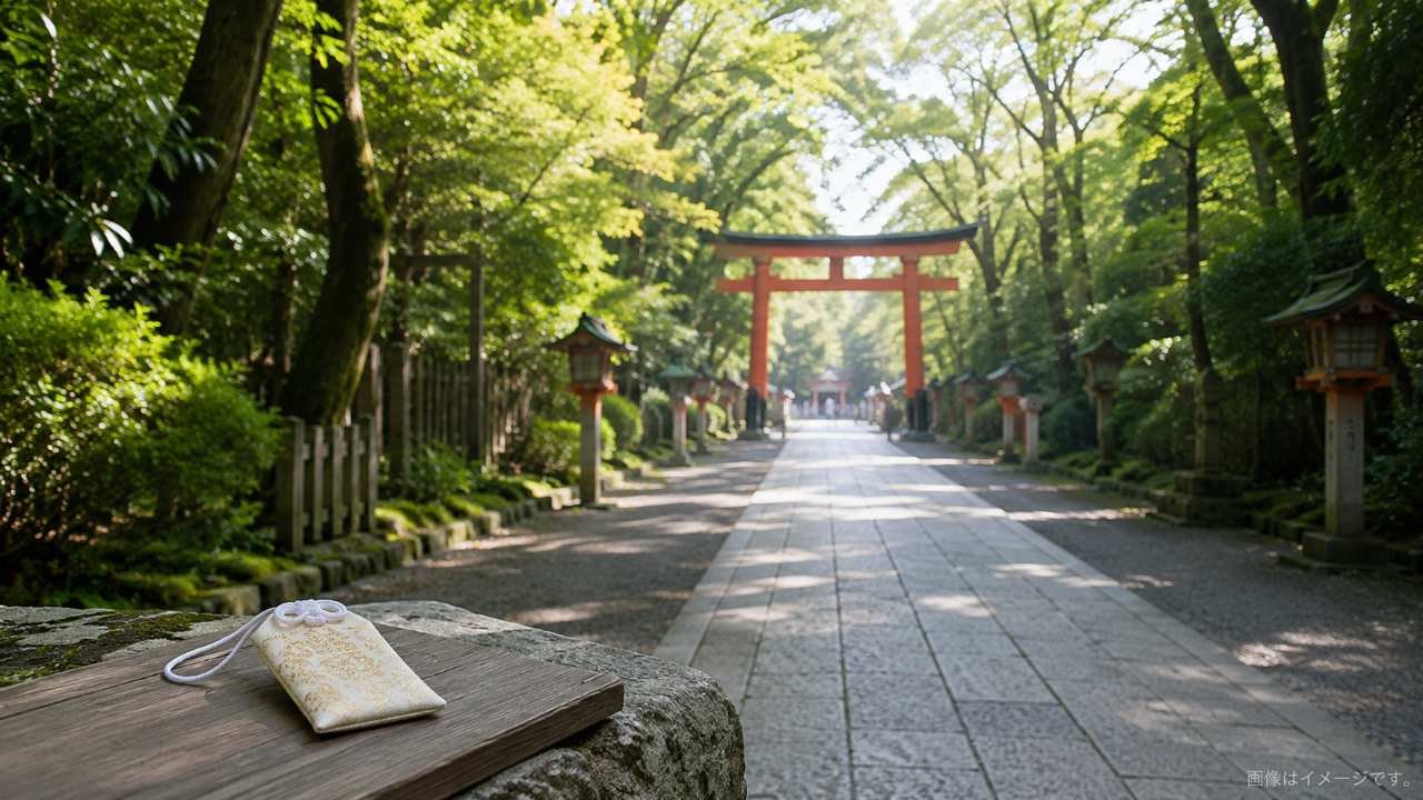 大宮氷川神社の神札授与所をイメージ