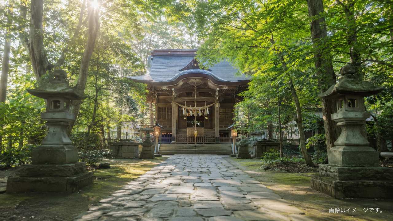 埼玉県日高市の歴史ある神社をイメージ