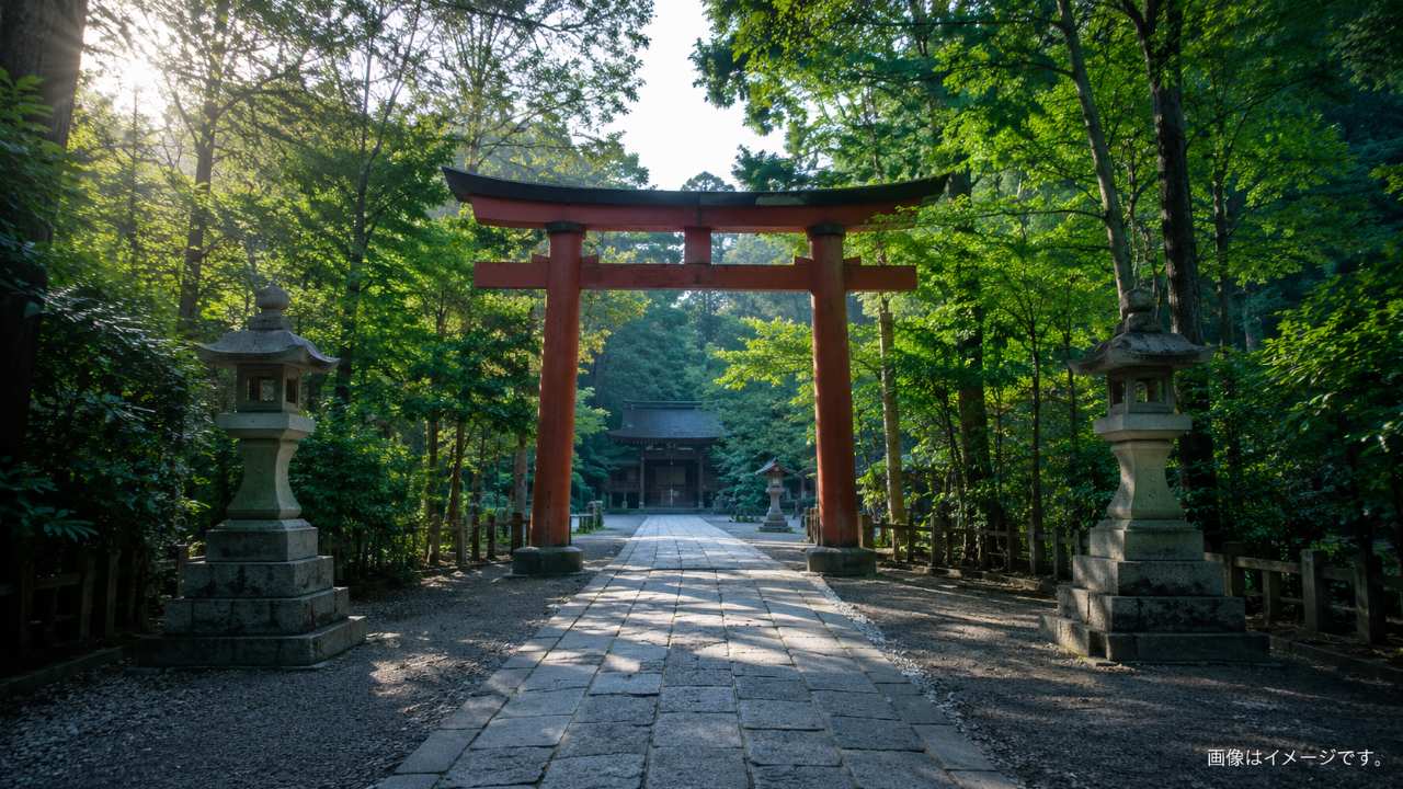 高麗神社の参道をイメージした写真