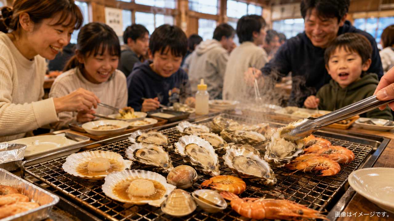 埼玉で浜焼き食べ放題を探すブログ記事のアイキャッチ画像